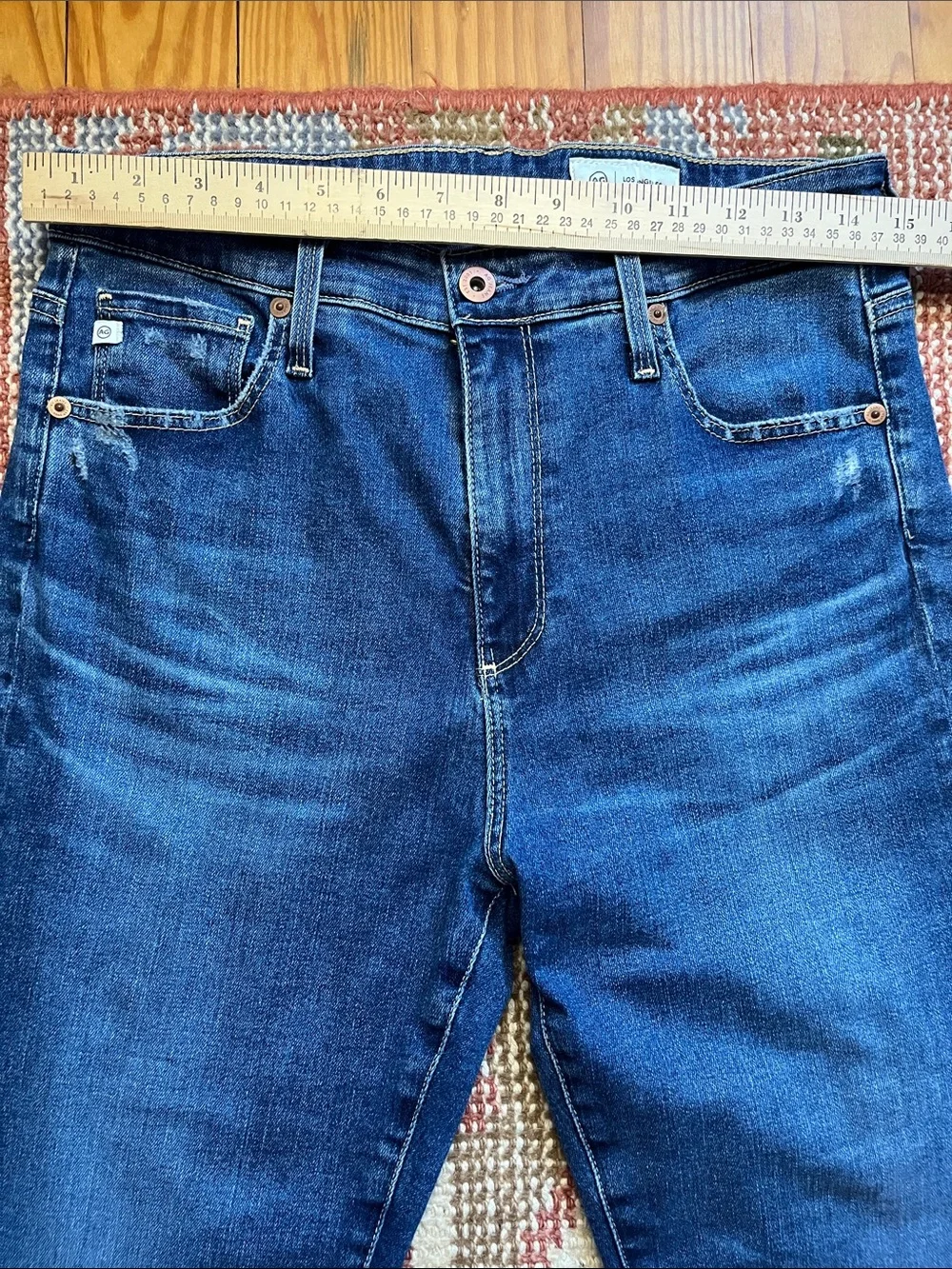 AG Adriano Goldschmied Farrah Bootcut Jeans 31x32 High Rise Stretch Denim EUC